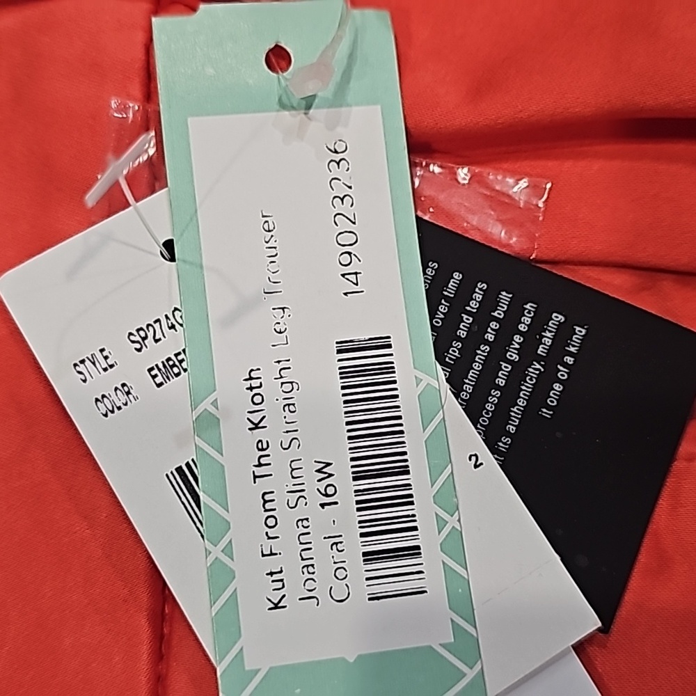 NWT Kut from the Kloth Coral Pants 16W - Picture 6 of 7